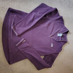 The North Face Purple Fleece Top With Pockets